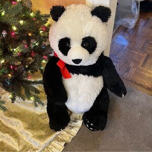 Walmart Giant  Panda Bear Plush Toy Stuffed Animal with Red Bow 30”